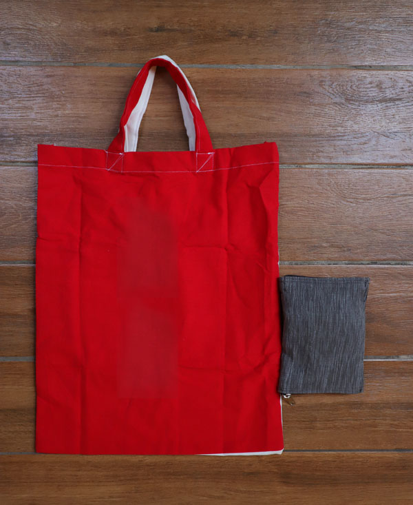 Red Zipper Bag Opening